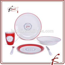 round porcelain dinnerware set of plate for home